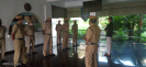 Morning parade of the Kexcon security guards at CWRDM Kozhikode, a Govt of India establishment